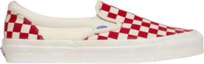 Vans OG Classic Slip-On LX ‘Red Checkerboard’ White VN0A32QNP4H