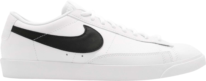 nike blazer low leather white black