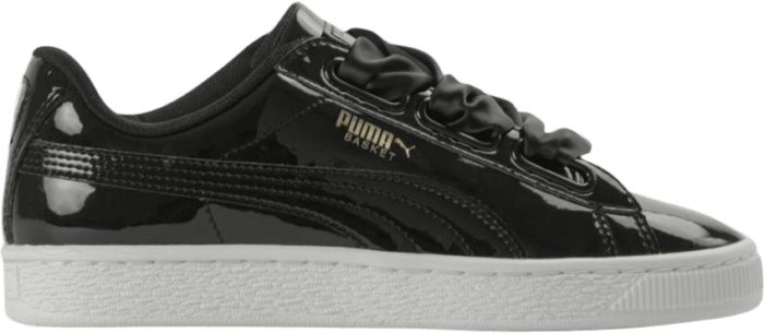 Puma Wmns Basket Heart Patent Black 363073-01