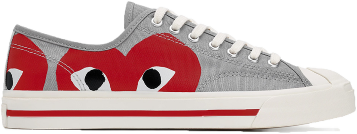 Converse Jack Purcell Comme des Garcons PLAY Grey Red 171260C