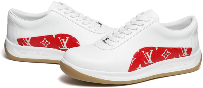 Louis Vuitton Louis Vuitton x Supreme Sport Monogram LV Sneaker White Red (FW17)  CL0167