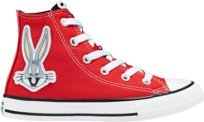 Converse Looney Tunes x Chuck Taylor All Star High PS ’80th Anniversary – Bugs Bunny Patch’ Red 369227F