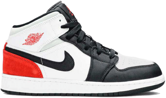 Jordan 1 Mid SE White Black Red Spruce (PS) BQ6932-100