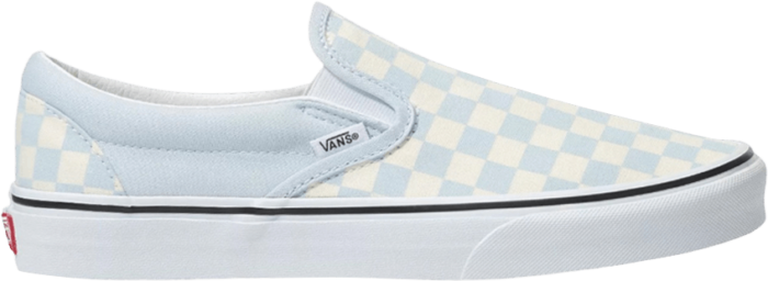 Vans slip on sales baby blue checkered