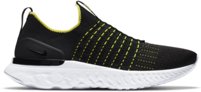 Nike React Phantom Run Flyknit 2 Black Sonic Yellow CJ0277-004