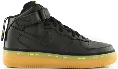 Nike Air Force 1 Mid Black Gum Volt (GS) 820342-004