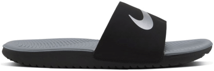 Nike Kawa Slide Black Metallic Silver (GS/PS) 819352-009