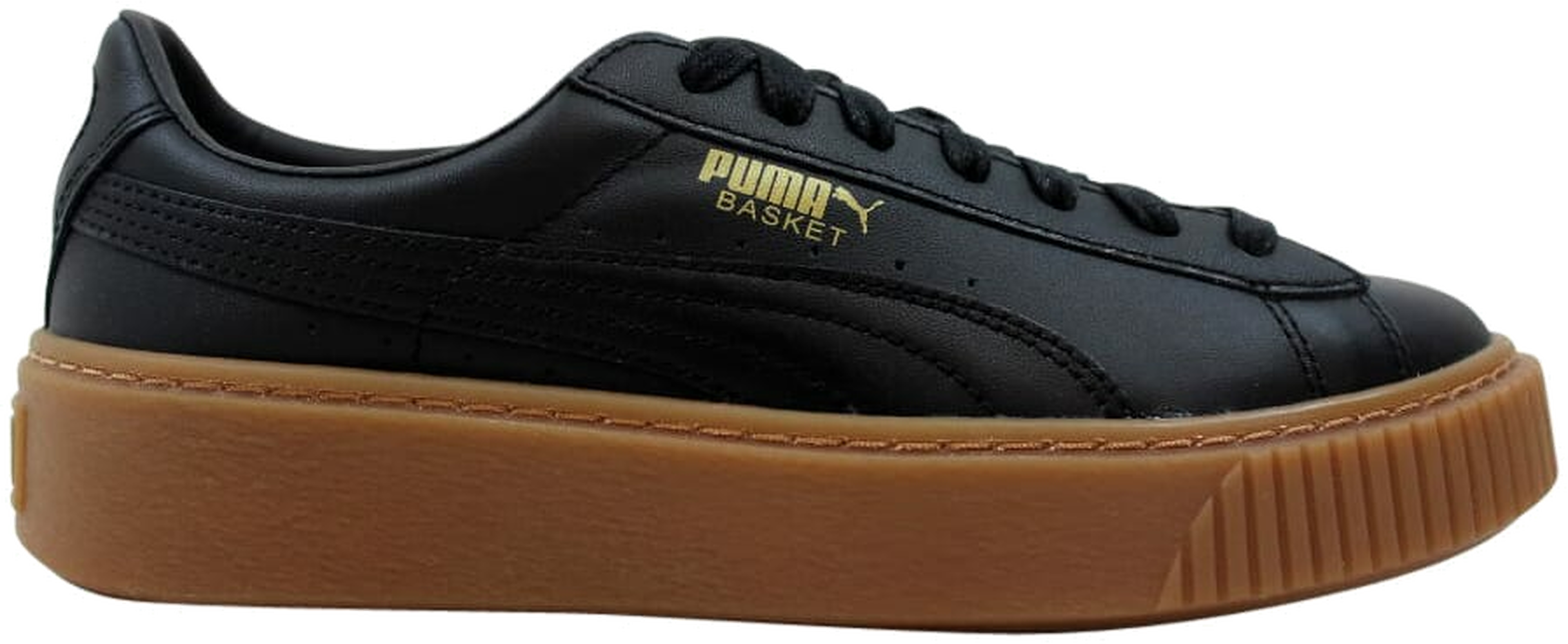 Puma basket 2024 platform zwart