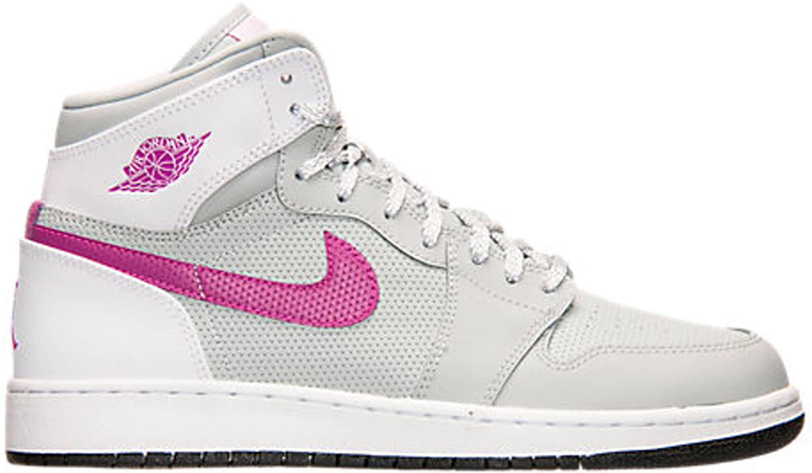 Jordan 1 Retro High Grey Mist Fuchsia Flash (GS) 332148-018