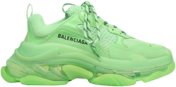 Balenciaga Triple S Soft Neon Green Clear Sole (W) 544351W2CF13801