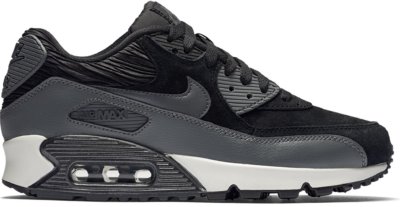Nike Air Max 90 Leather Black Dark Grey (W) 768887-001