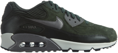 Nike Air Max 90 Lthr Carbon Green Metallic Pewter-Sq-Sl (W) 768887-301