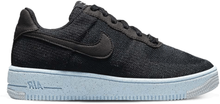 Nike Air Force 1 Low Crater Flyknit Black Chambray Blue DC4831-001