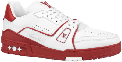Louis Vuitton Trainer White Red Signature 1A8SKD