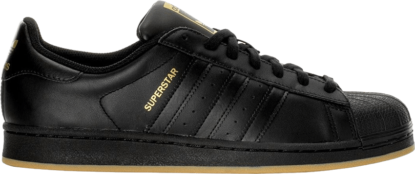 adidas superstar black gold