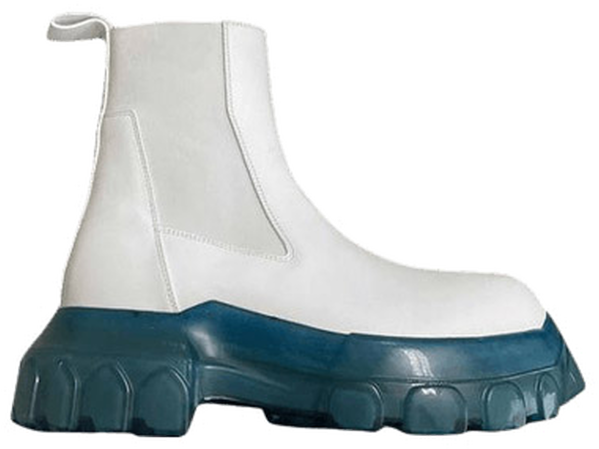 rick owens mega bozo tractor beetle boots white