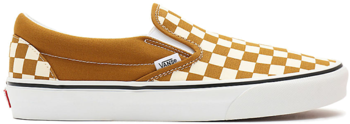 mustard vans checkerboard