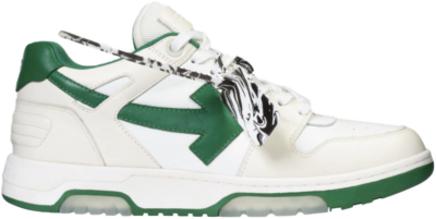 OFF-WHITE OOO Low Tops White Green SS21 OMIA189R21LEA0010155