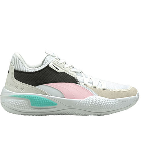 Women’s PUMA Court Rider Summer Days Basketball Shoe Sneakers, Pink White,Pink Lady 195662_02