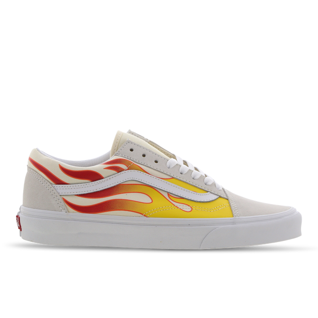 vans flames white