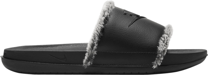 Nike Wmns OffCourt Leather Slide ‘Black Fur’ Black CV7964-001