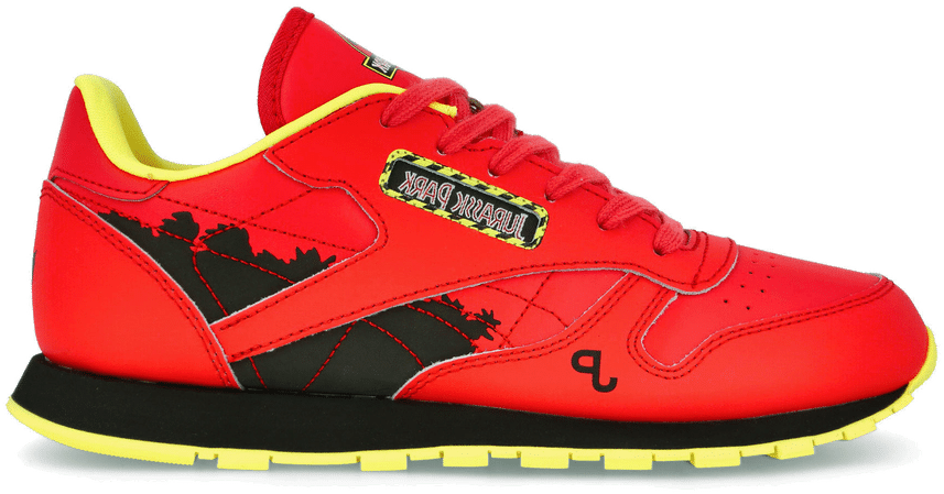 Reebok Classic CLASSIC LEATHER White / Bordeaux / Yellow - Fast