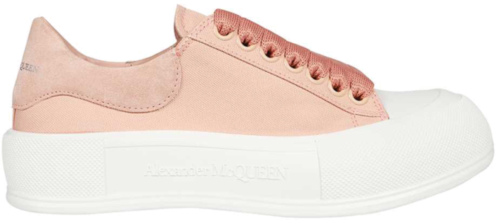 Alexander McQueen Deck Skate Plimsoll Lace-Up Magnolia (W) 654593 W4PQ1 9297