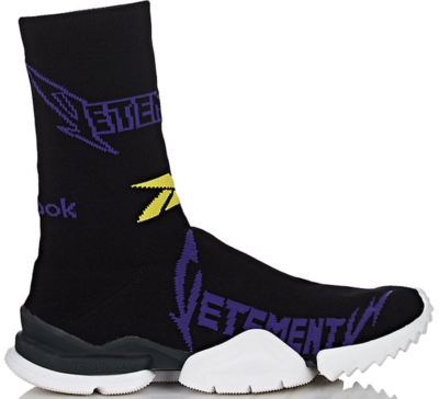 Reebok Sock Runner Vetements Black Yellow Purple CN7273