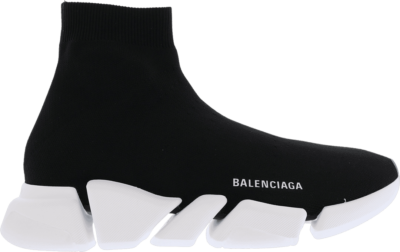 Balenciaga Speed 2.0 Black White Tansparent Sole 654020 W2DI2 1091