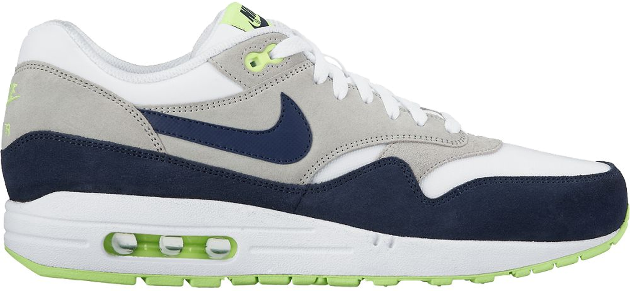 Nike Air Max 1 White Navy Ghost Green 537383-140 | Wit
