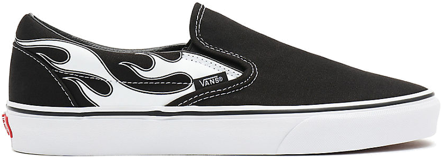 vans classic slip on flame