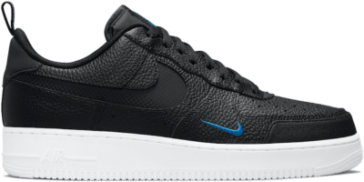 Nike Air Force 1 Low Cut Out Reflective Swoosh Black Blue DN4433-002