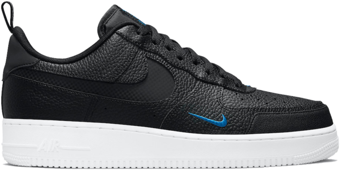 Nike Air Force 1 Low Cut Out Reflective Swoosh Black Blue DN4433-002
