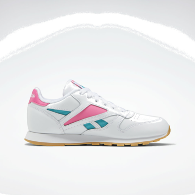 Reebok Classic Leather Mark White / Solid Teal / Solar Pink FV5393