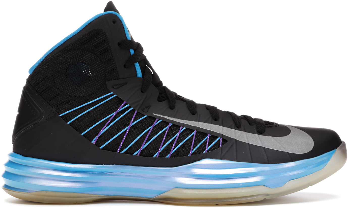 Nike Hyperdunk Plus Black Blue Glow 598357004 Zwart