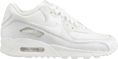 Nike Air Max 90 Leather Triple White (GS) 307793-111