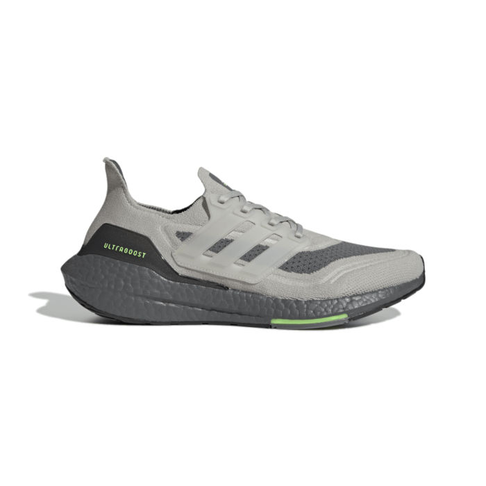 adidas Ultra Boost 21 Metal Grey Signal Green S23875