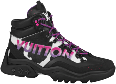 Louis Vuitton Millenium Ankle Boot Black Pink 1A995F