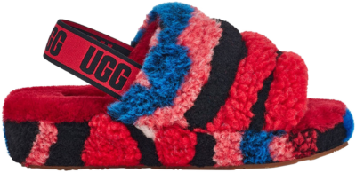 UGG Fluff Yeah Slide Cali Collage Red (W) 1118164-RED
