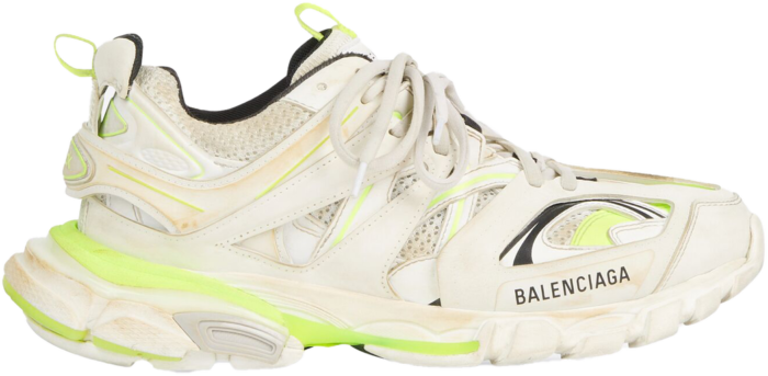 Balenciaga Track Worn Out In White Fluo Yellow (W) 542436W1GC39070