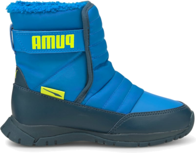 PUMA Nieve Winter Kids’ Boots, Future Blue/Yellow 380745_01