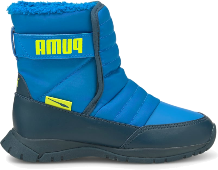 PUMA Nieve Winter Kids’ Boots, Future Blue/Yellow 380745_01