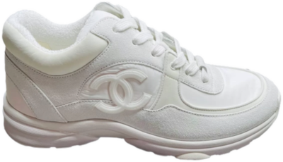 Chanel Low Top Trainer White Suede G34360 Y53536 0I259