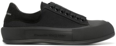 Alexander McQueen Deck Skate Plimsoll Lace-Up Triple Black 654594W4MV71000