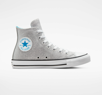 Authentic Glam Chuck Taylor All Star silver reflective/zwart/wit 572046C