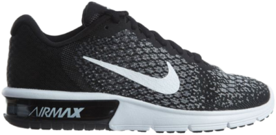 Nike Air Max Sequent 2 Black White-Dark Grey (W) 852465-002