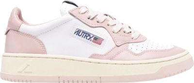 Autry Medalist Leather Low White Pink Cream (Women’s) AULW-WB09