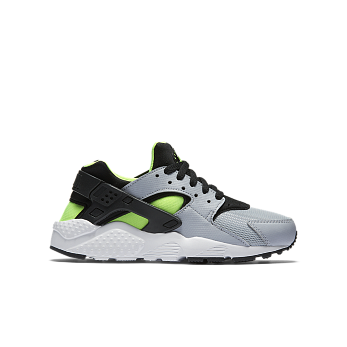 Nike Air Huarache Wolf Grey Electric Green (GS) 654275-015