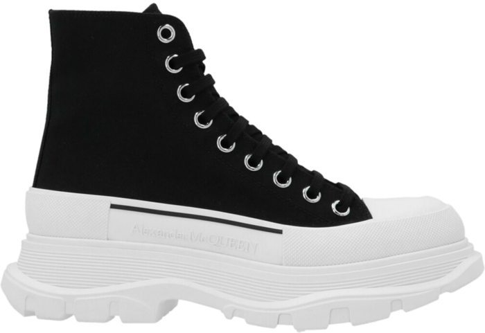 Alexander McQueen Tread Slick Low Lace Up Boots Black White (W) 611706W4MV21070