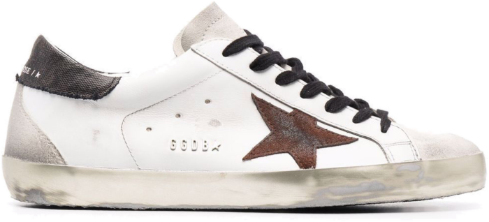 Golden Goose Super-Star White Brown Suede Patch GMF00102F00214910795